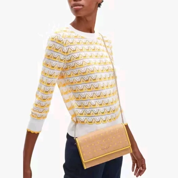 Kate Spade Rafia Roulette Dots Crossbody - Picture 12 of 17